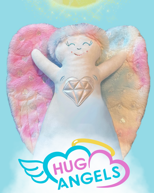 MUÑECA DE PELUCHE HUG ANGEL con bolsa HALO